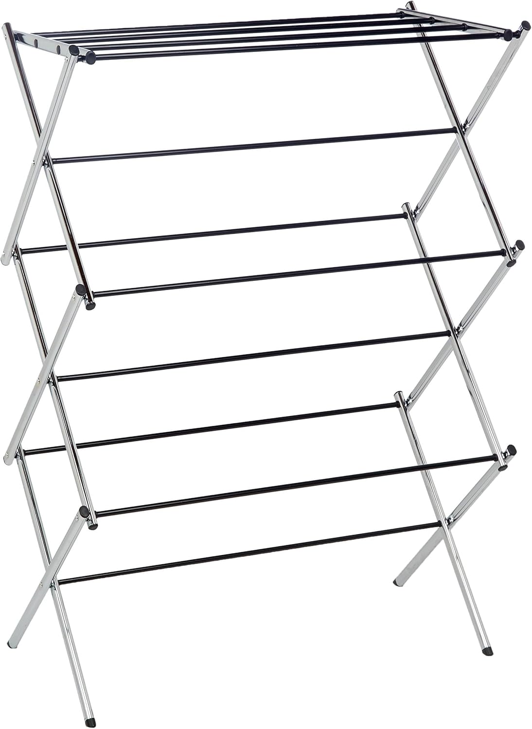 Amazon Basics chrome foldable freestanding metal clothes drying rack