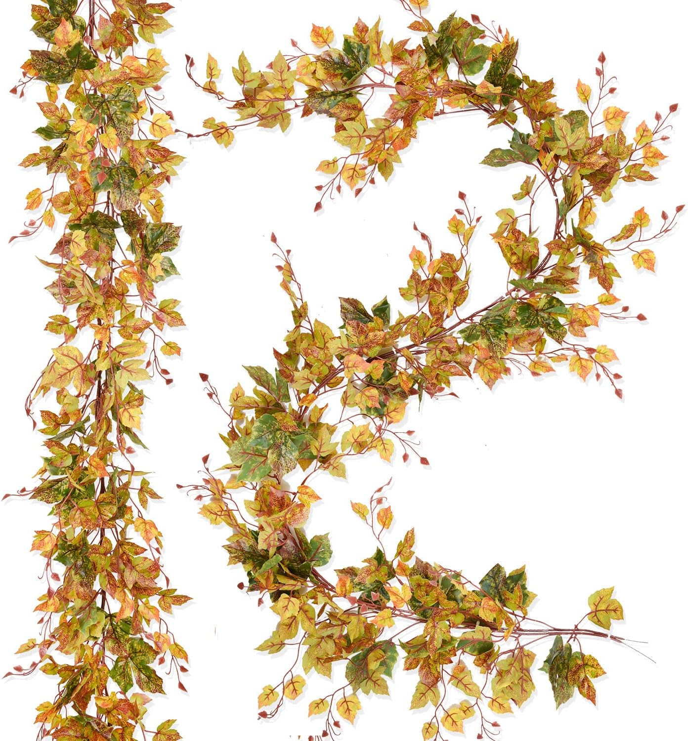Fall Maple Leaf Garland, 2-Pack