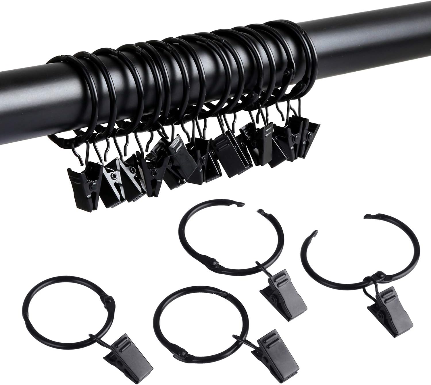SPLF Openable Curtain Ring Clips (36 pack)