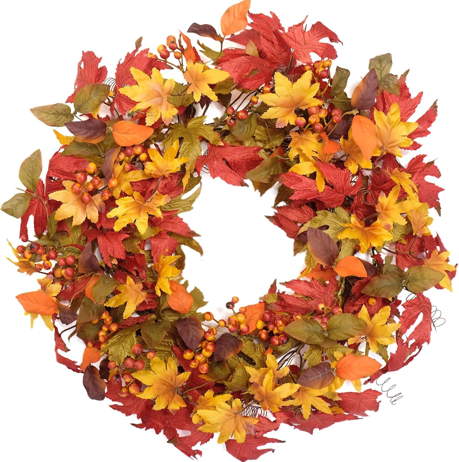 Idyllic 20-inch Fall Maple Leaf Wreath