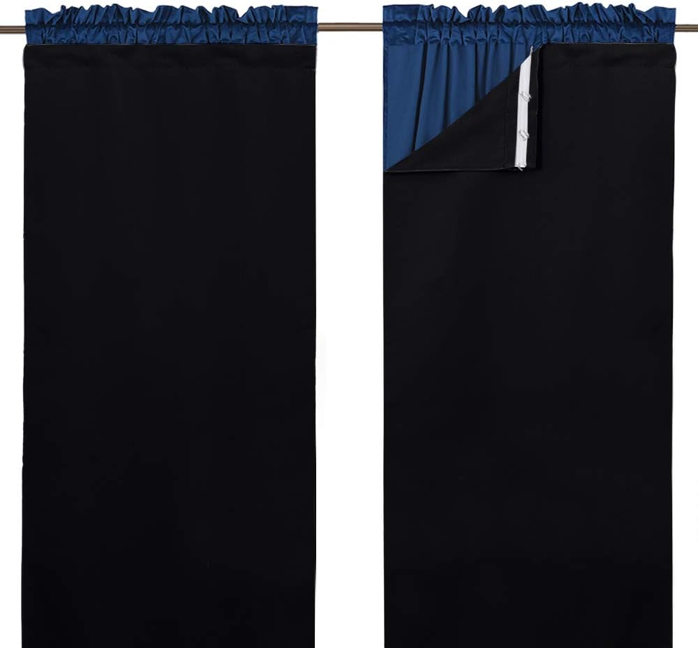 NICETOWN thermal blackout curtain liner with hooks