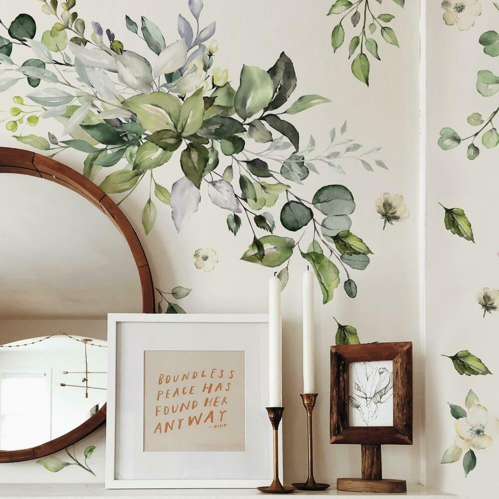 RoomMates Watercolor Floral Peel-and-Stick Decals
