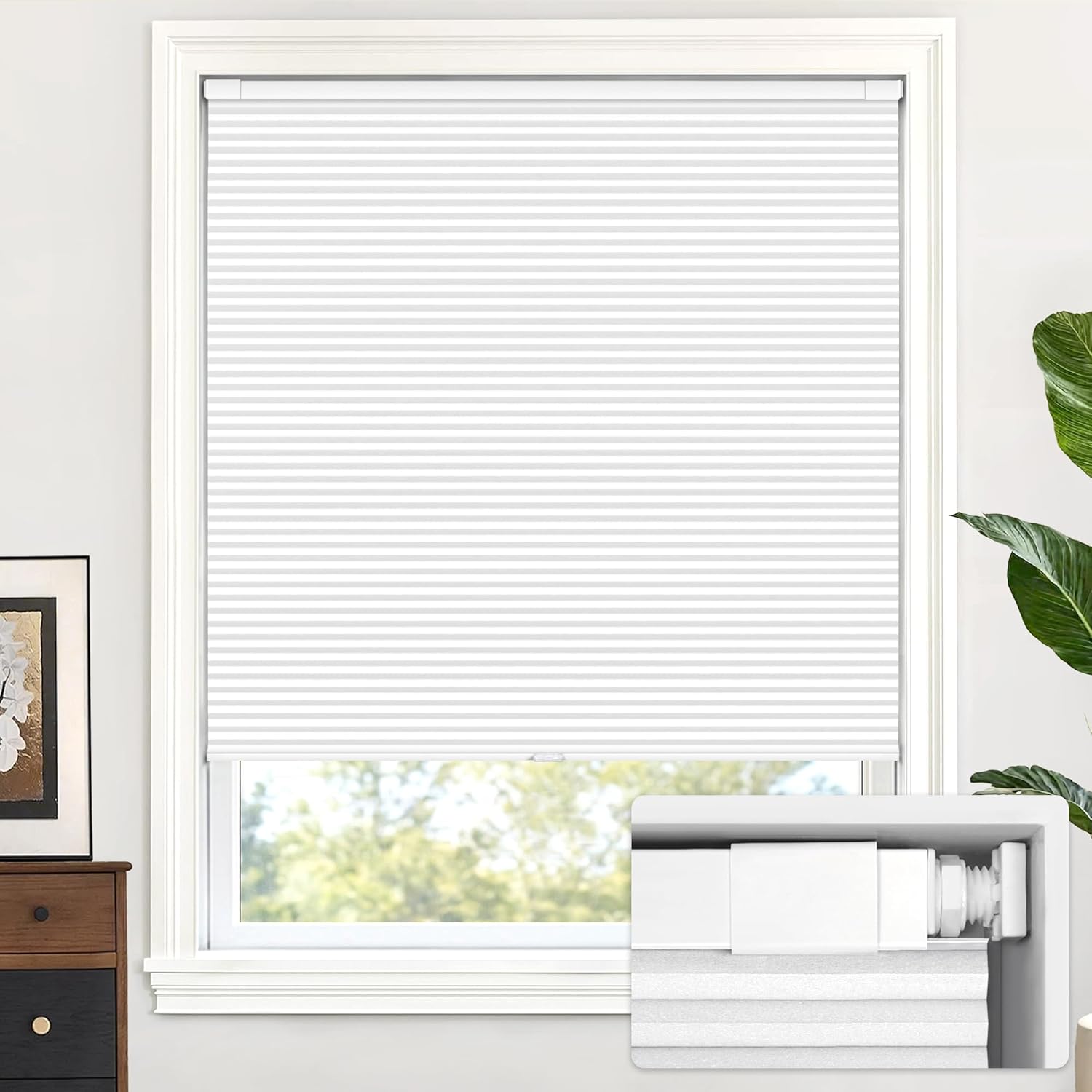LazBlinds Cordless Blackout Cellular Shade, No Tools No Drill