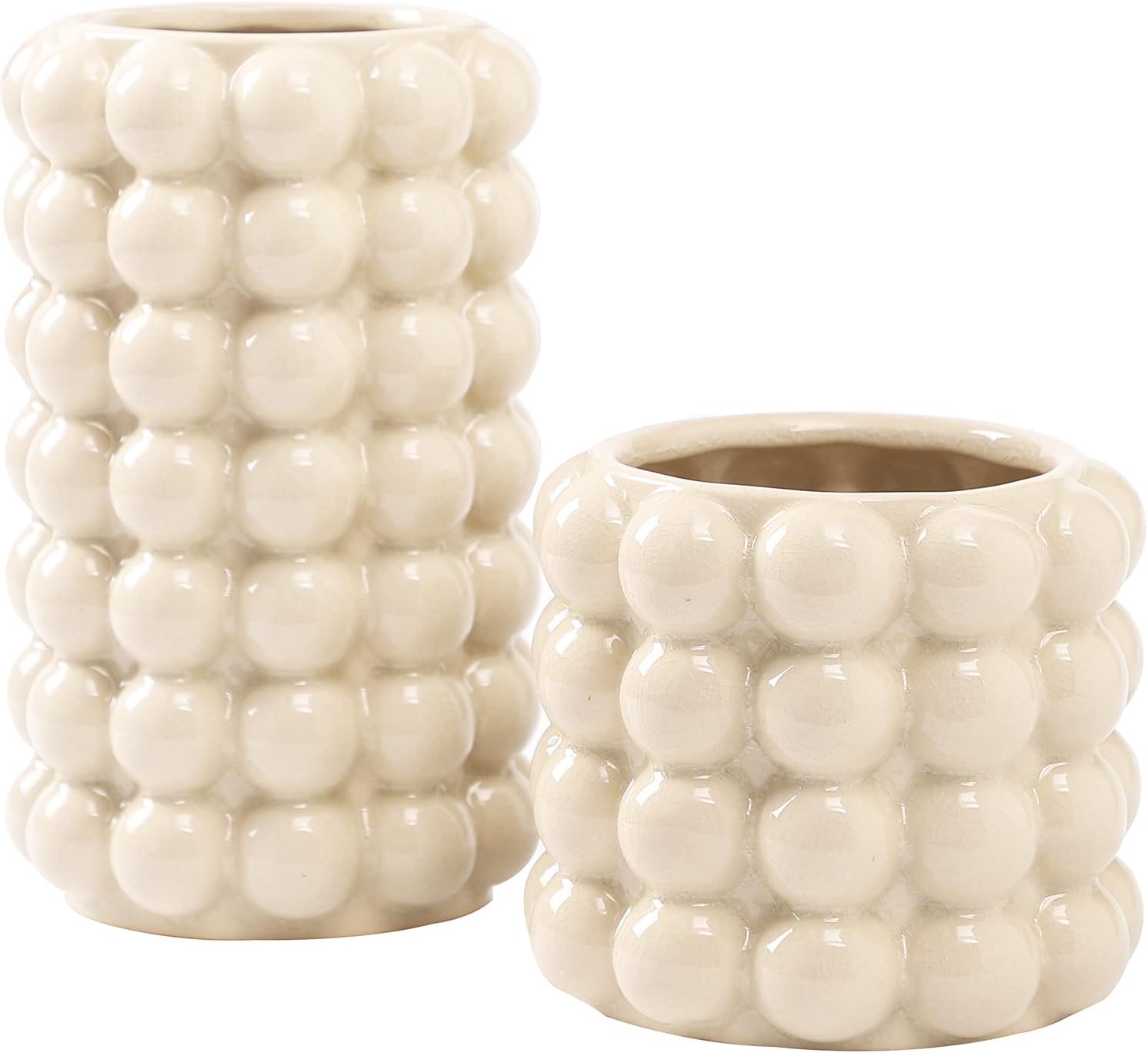 yanwe1 ceramic bubble vases set of 2
