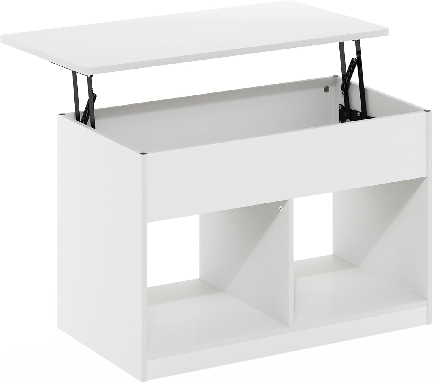 Furinno Jensen solid white budget lift-top coffee table