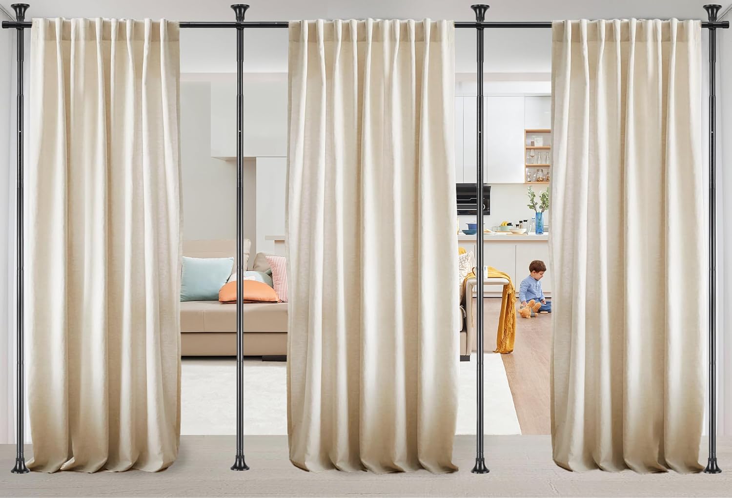 DIOVPLX Floor-to-Ceiling Tension Room Divider