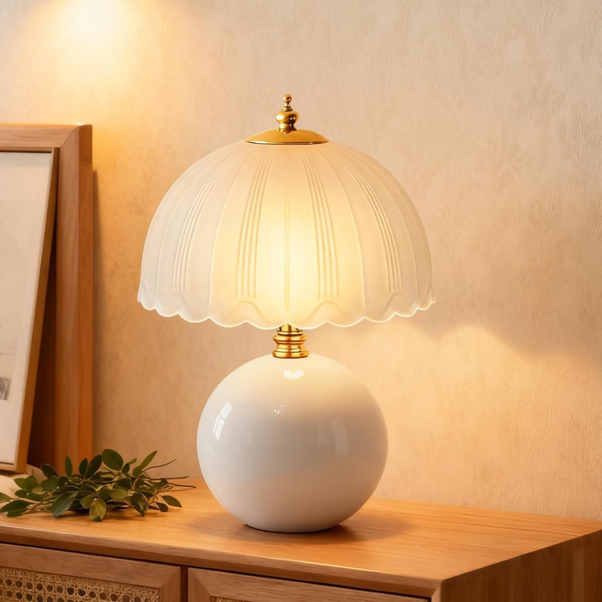 LONRISWAY Mid-Century Ceramic Mushroom Lamp