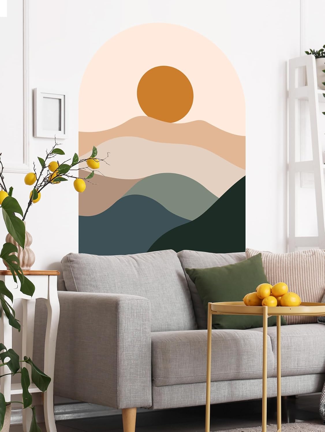 Stickorama Boho Sunset Mountain Wall Decal