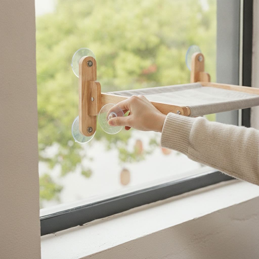 Step two: press each mount flat against the glass