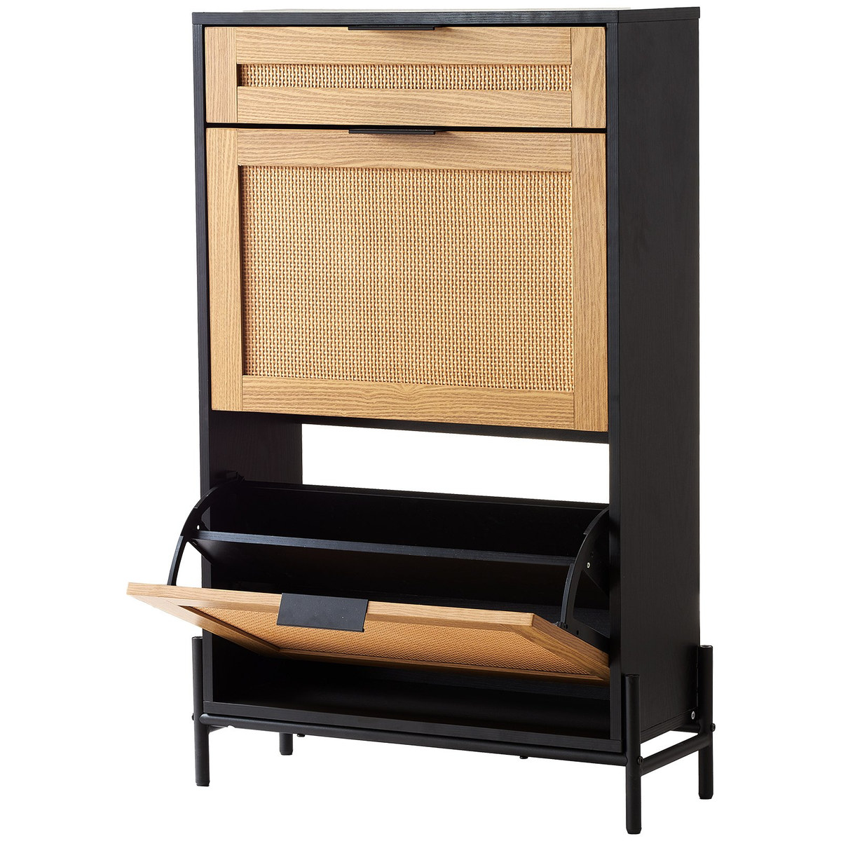 Rattan Shoe Cabinet, Entryway
