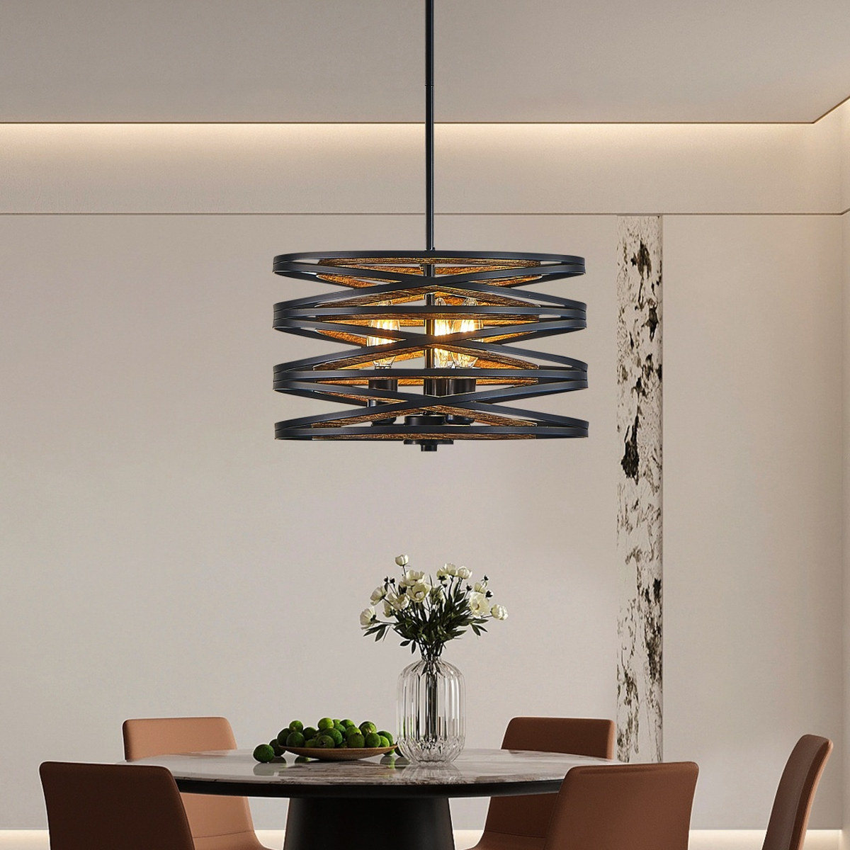 13 Rustic Industrial Pendant Light, Lighting