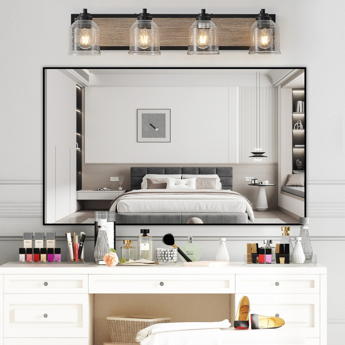 32" Farmhouse Vanity Light Fixture, Lighting