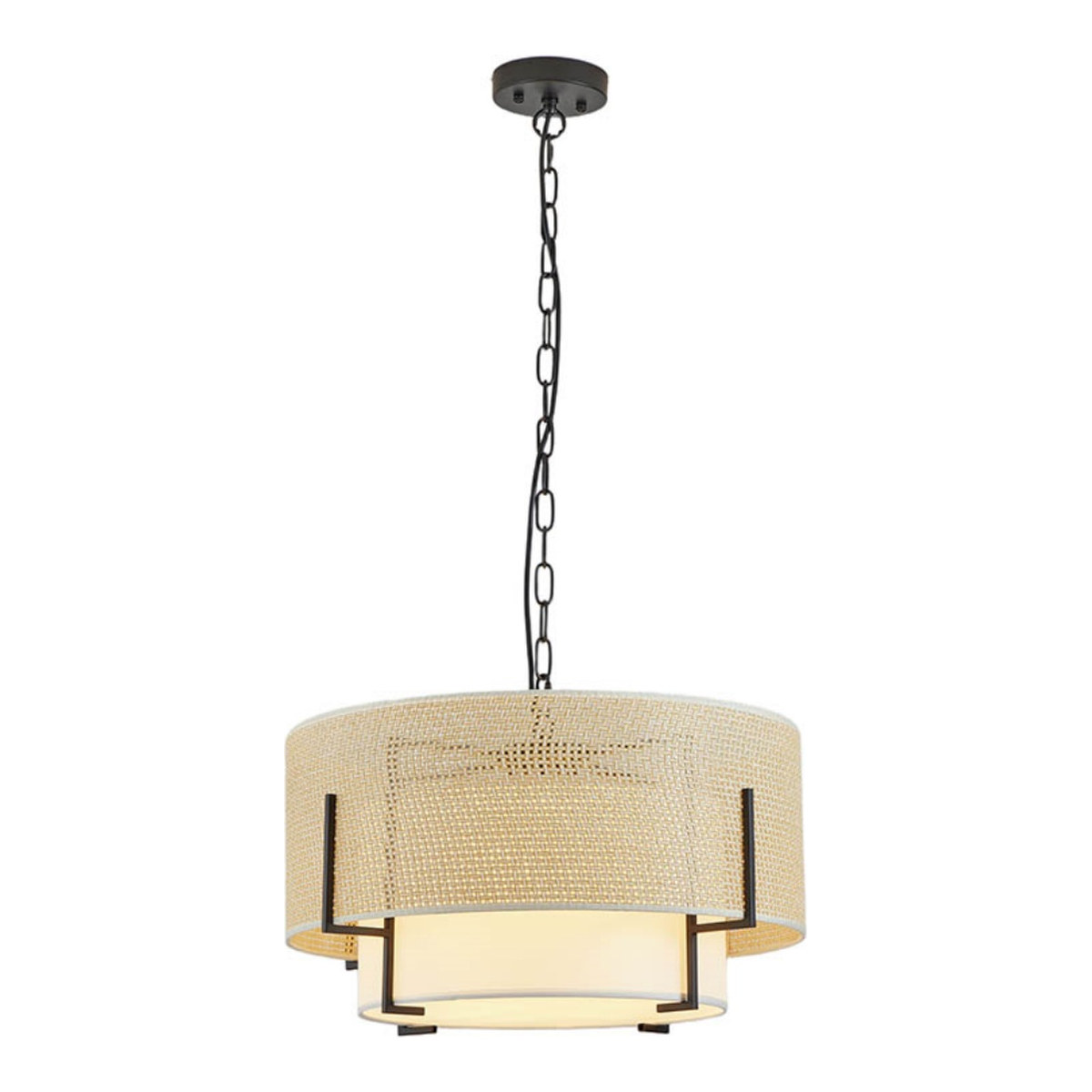 19.7" Farmhouse Boho Chandelier, Lighting