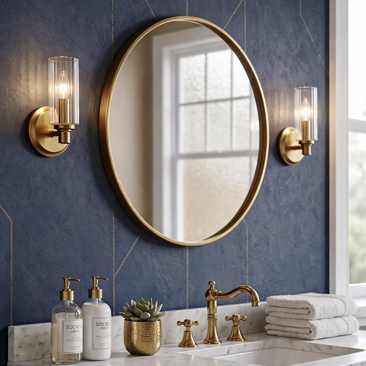 Jardin Single Light Wall Sconce With Clear Ribbed Glass, Lighting
