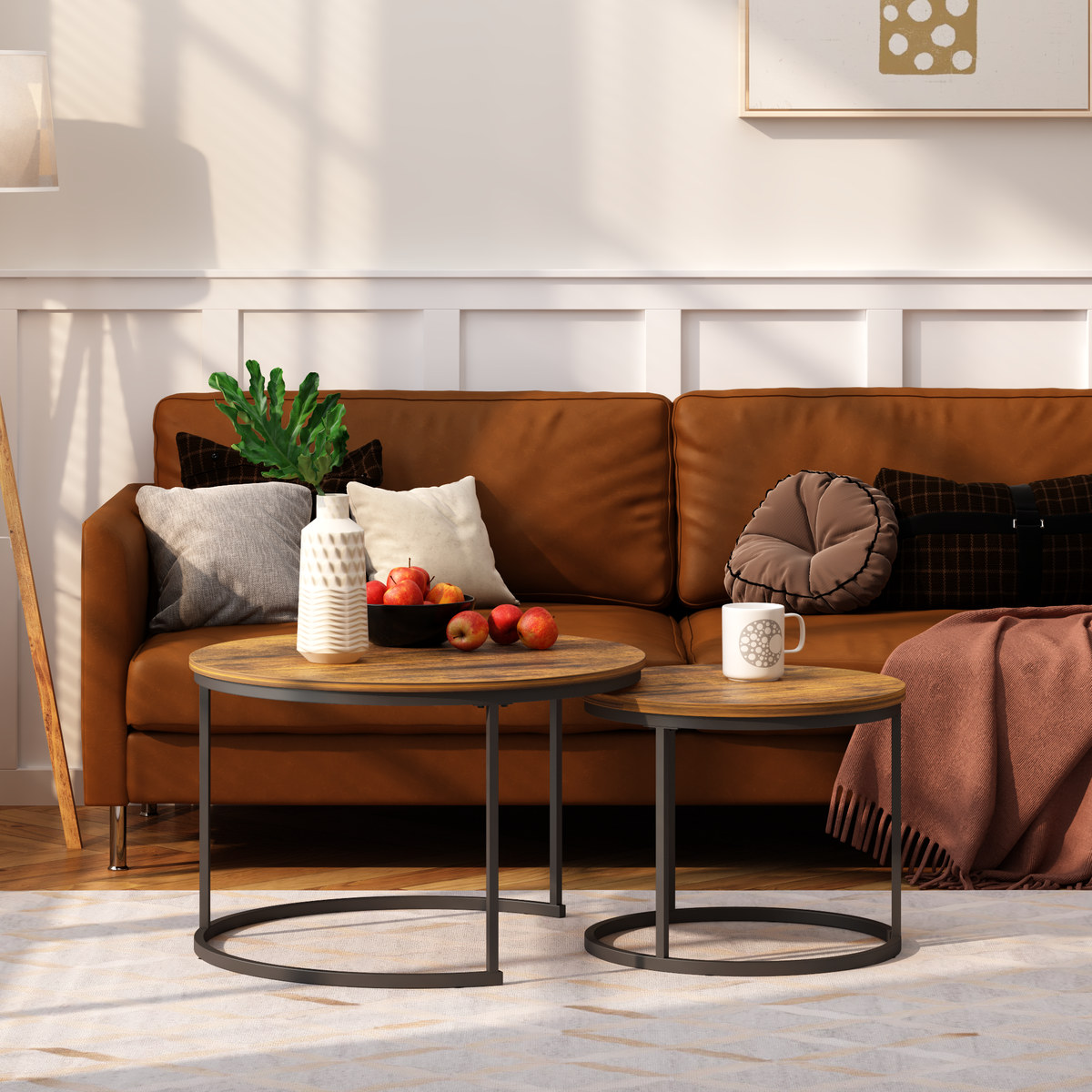Nesting Coffee Table Set of 2, Living Furniture