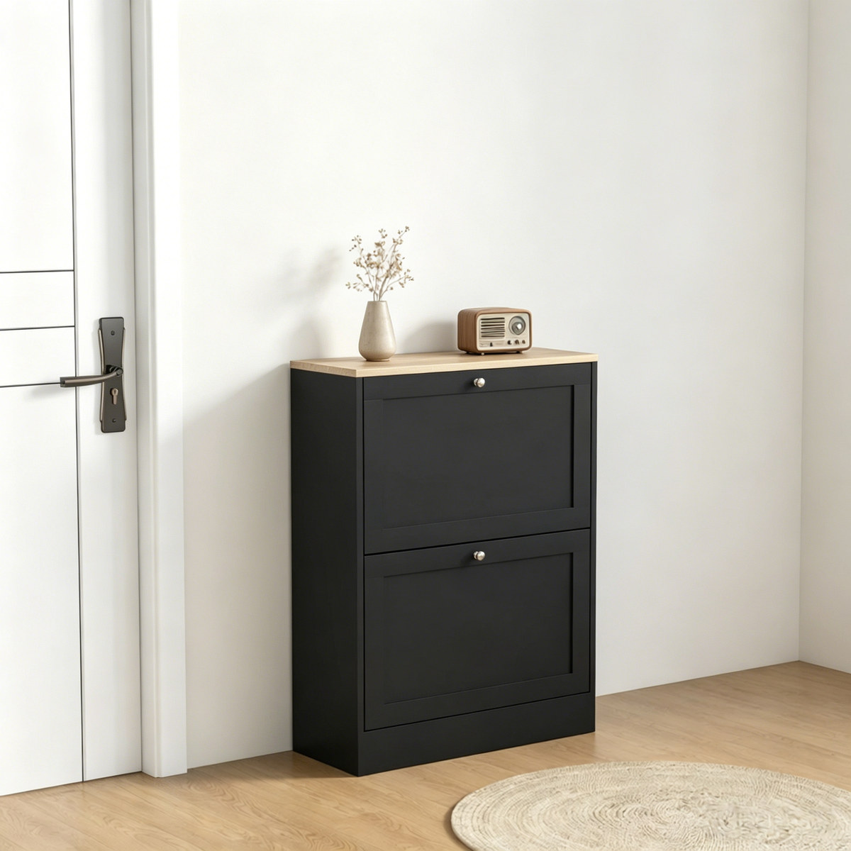 Narrow Shoe Cabinet, Entryway
