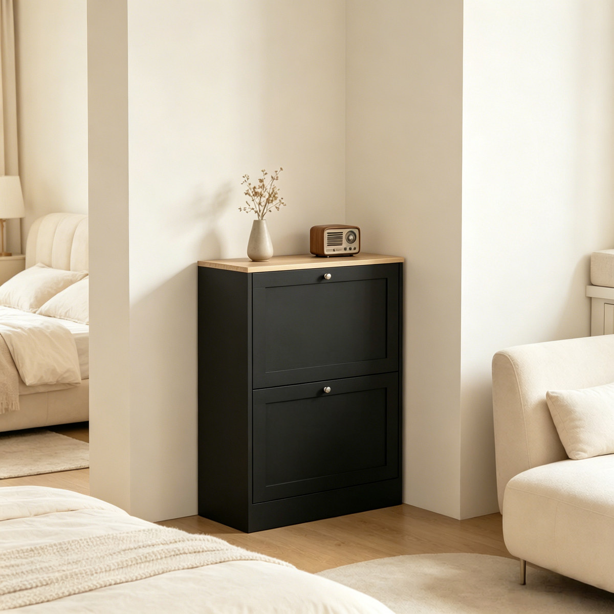 Narrow Shoe Cabinet, Entryway