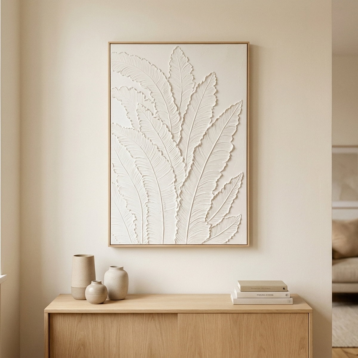 24x36 Framed Botanical Leaf Wall Art