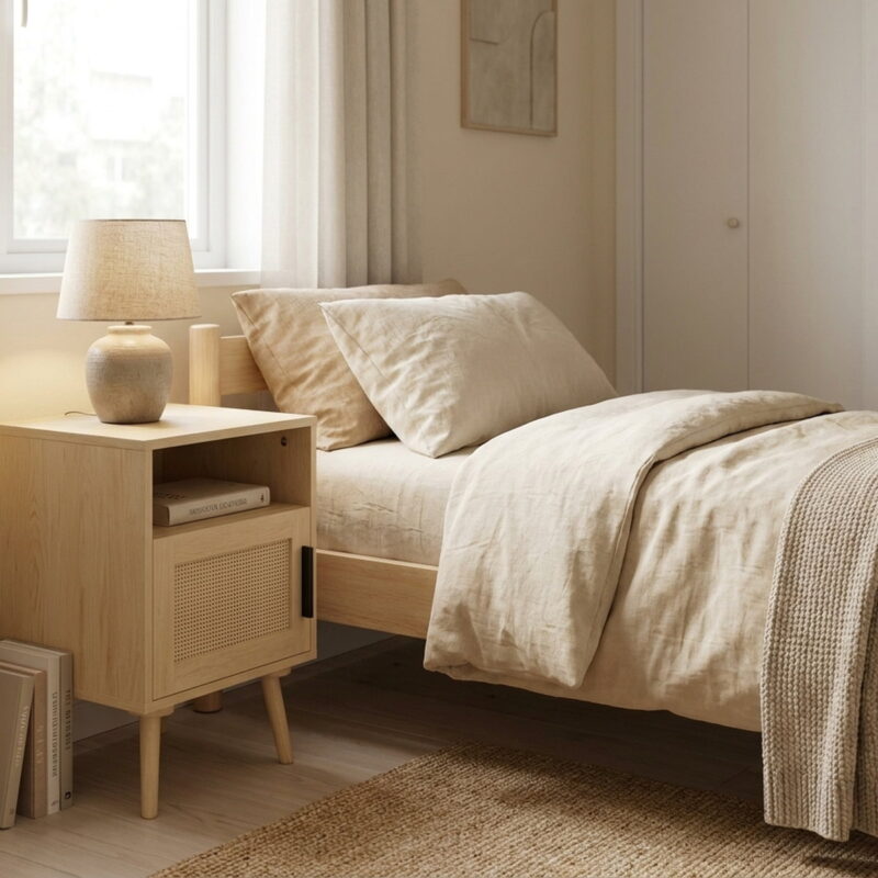 22.83'' H Rattan Nightstand