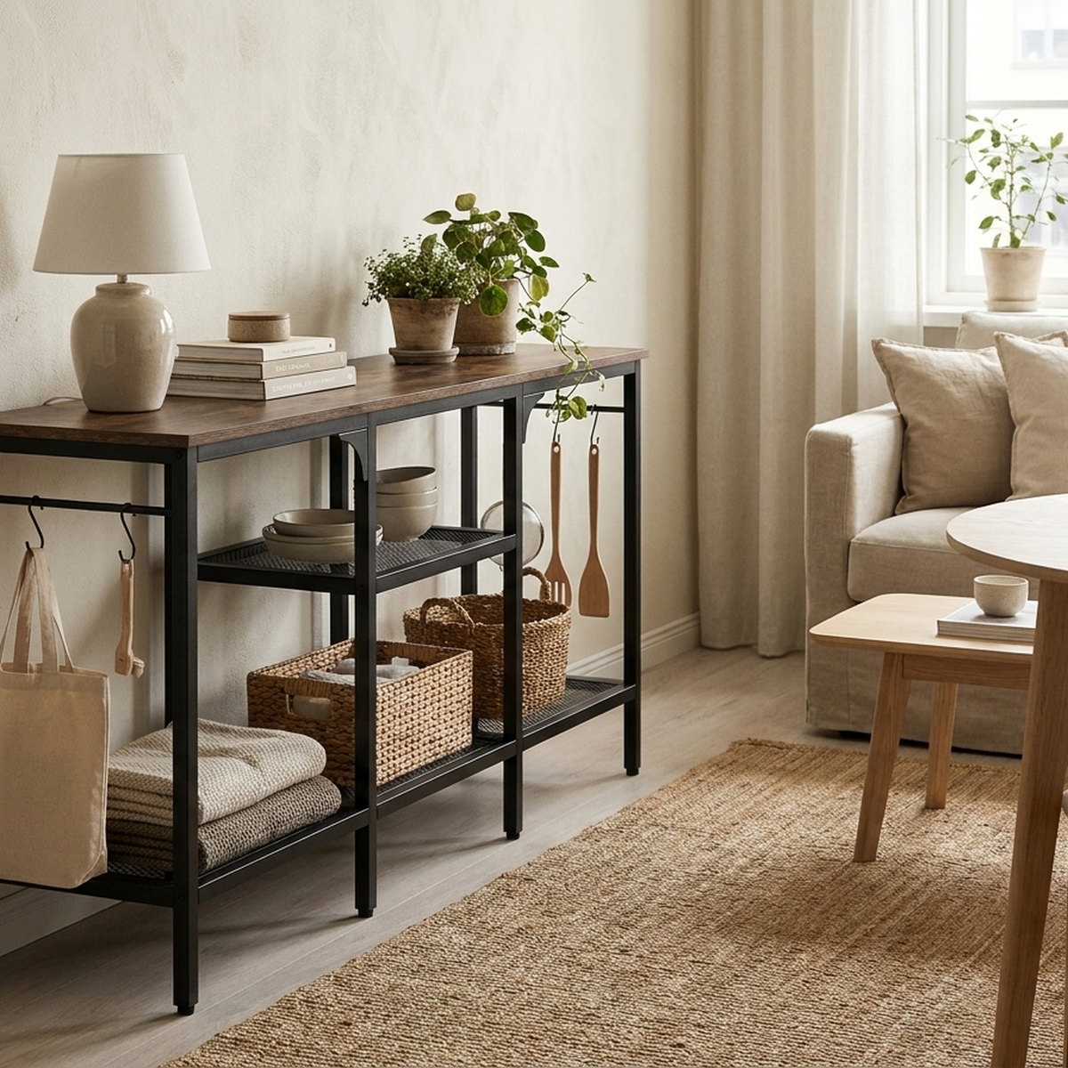 Industrial 3-Tier TV Stand for 65" TV